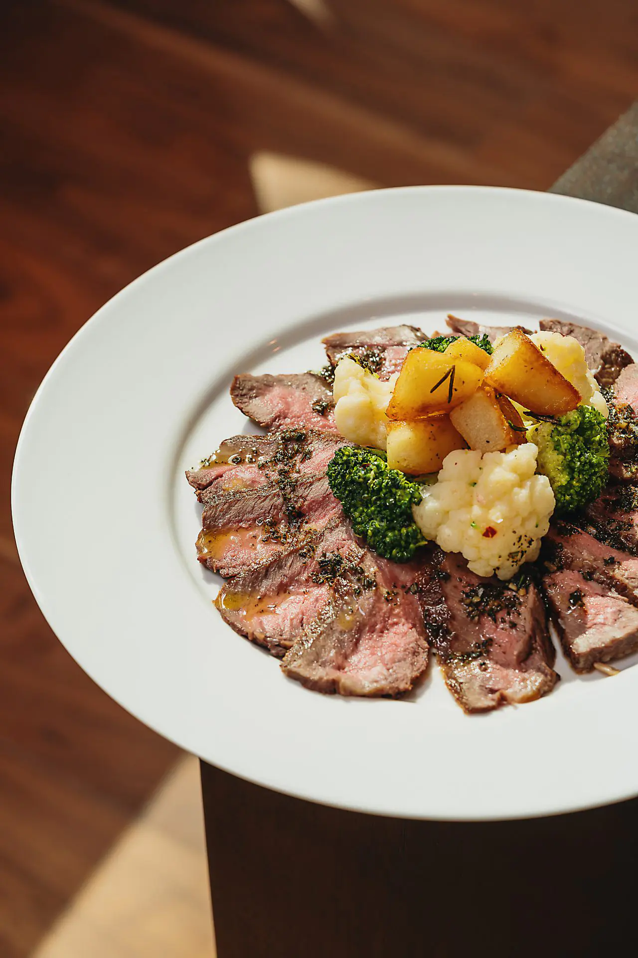 Tagliata Alle Erbe Aromatiche Served at Luxury Italian Restaurant in Riyadh - Cool Inc