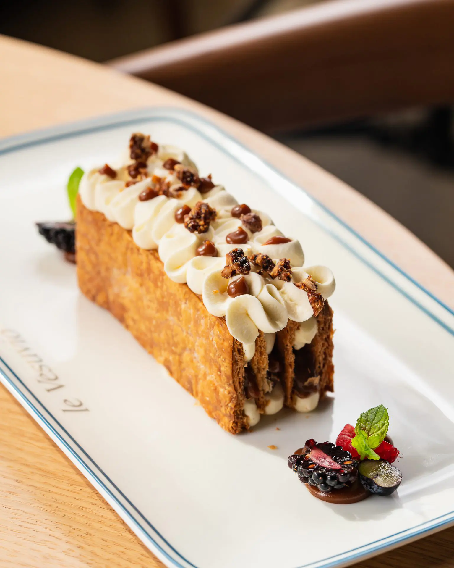 Italian dessert plate from Le Vesuvio - Luxurious Dining Experience at Jeddah Yacht Club